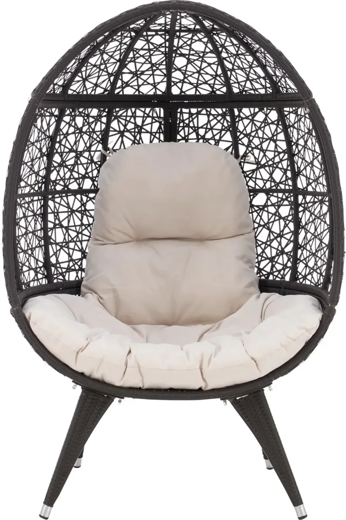 Ida Indoor/Outdoor Brown Wicker Egg Chair