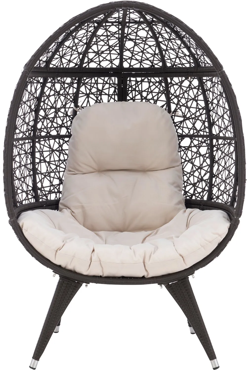 Ida Indoor/Outdoor Brown Wicker Egg Chair