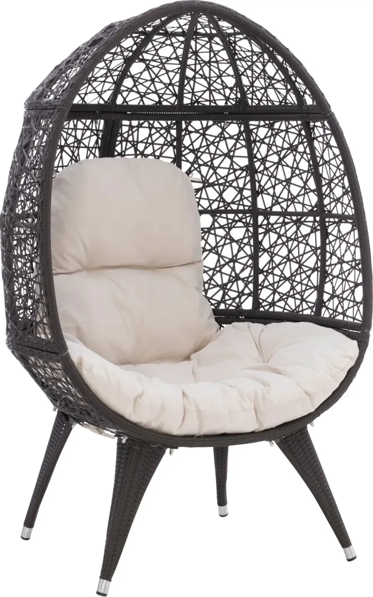 Ida Indoor/Outdoor Brown Wicker Egg Chair