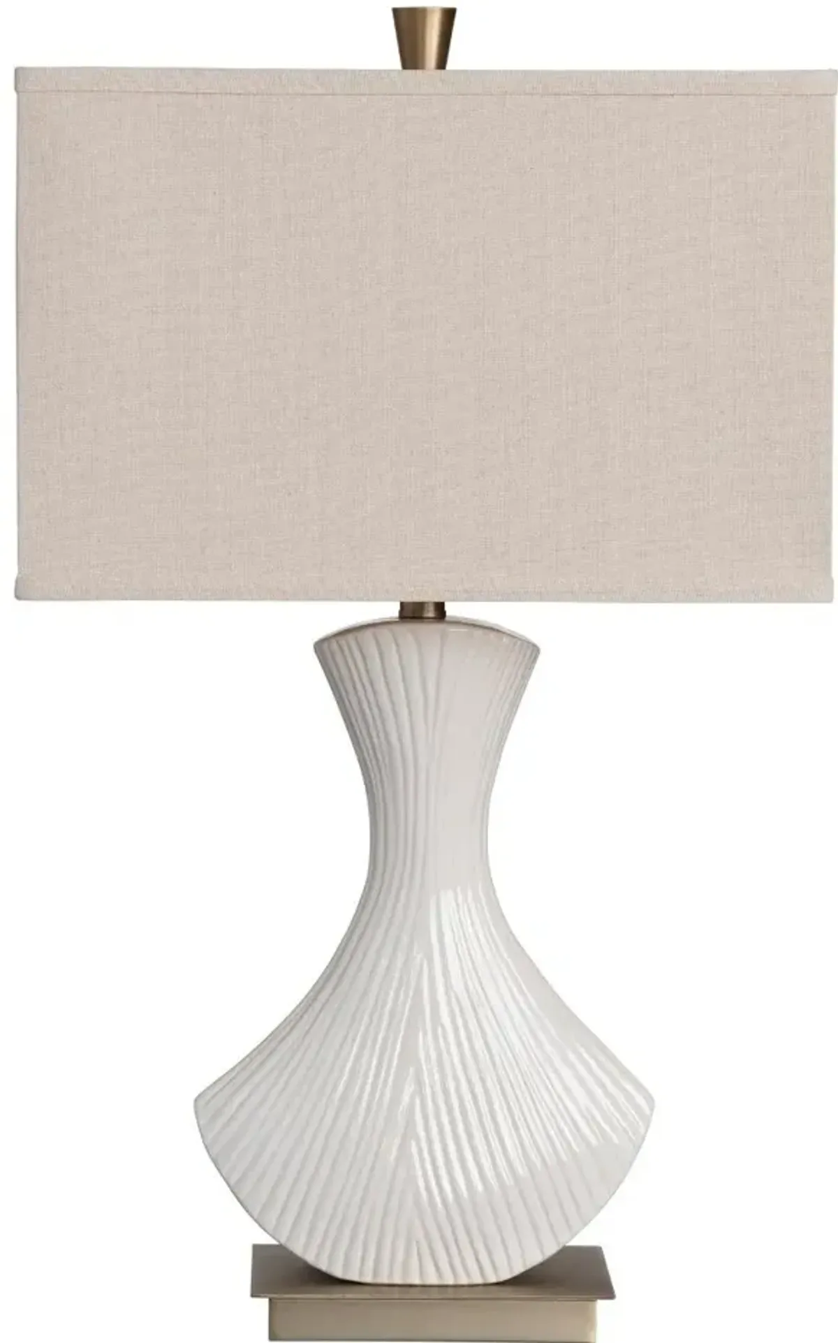Lucia 30.5 Inch Ceramic White Lamp