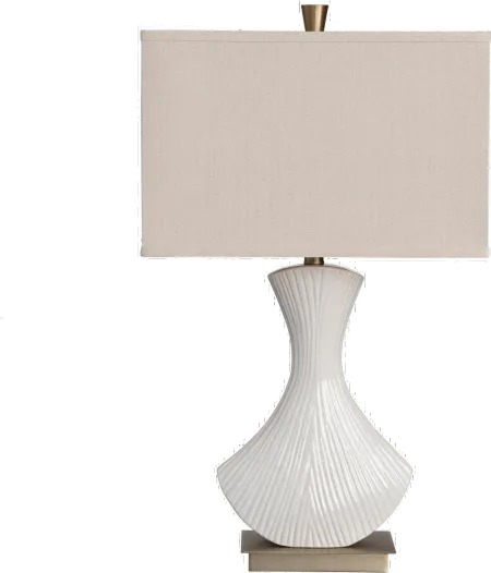 Lucia 30.5 Inch Ceramic White Lamp