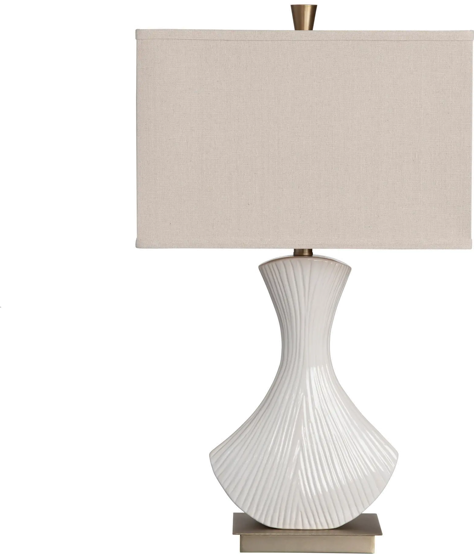 Lucia 30.5 Inch Ceramic White Lamp