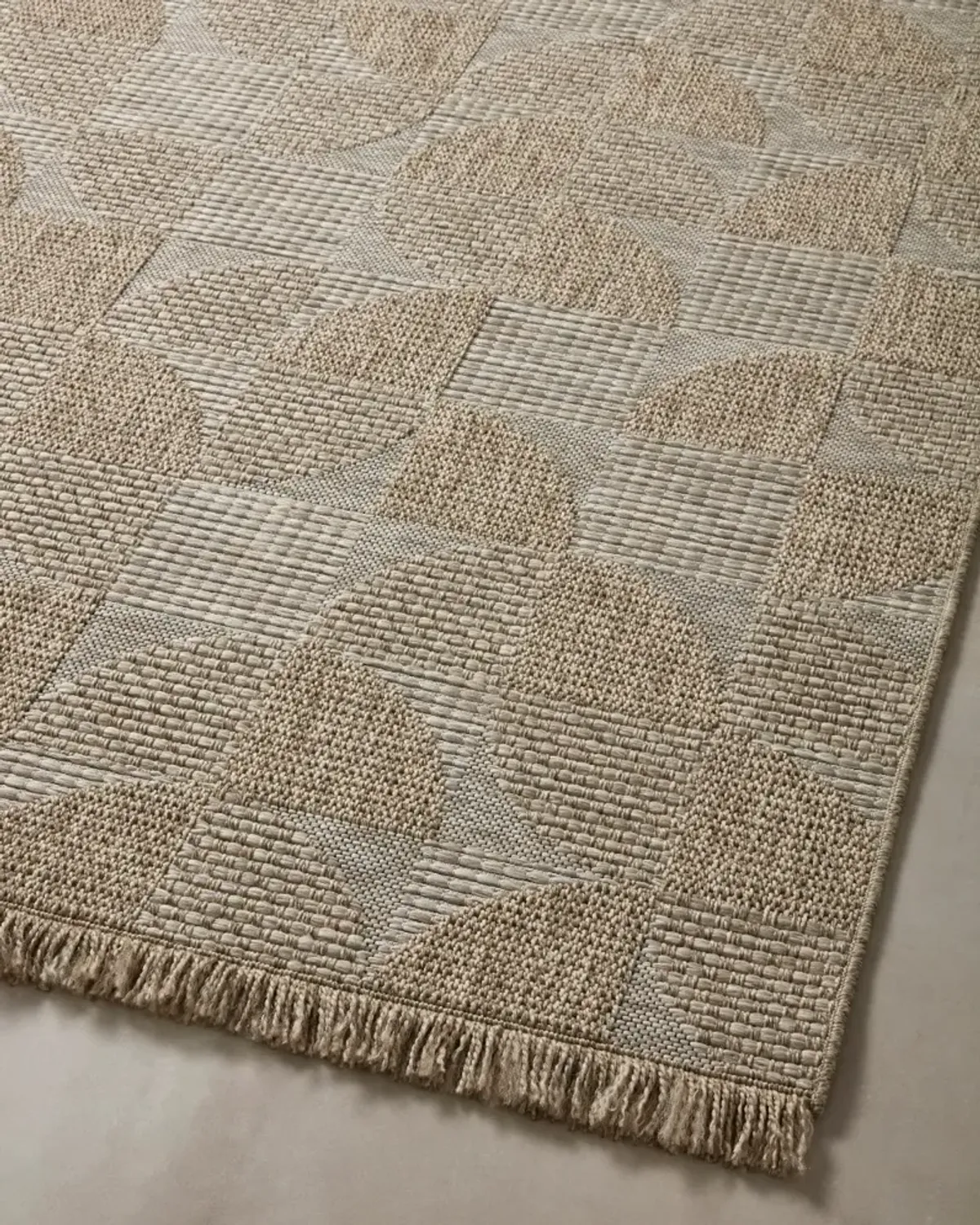 Dawn 8 x 10 Natural Geometric Indoor-Outdoor Rug