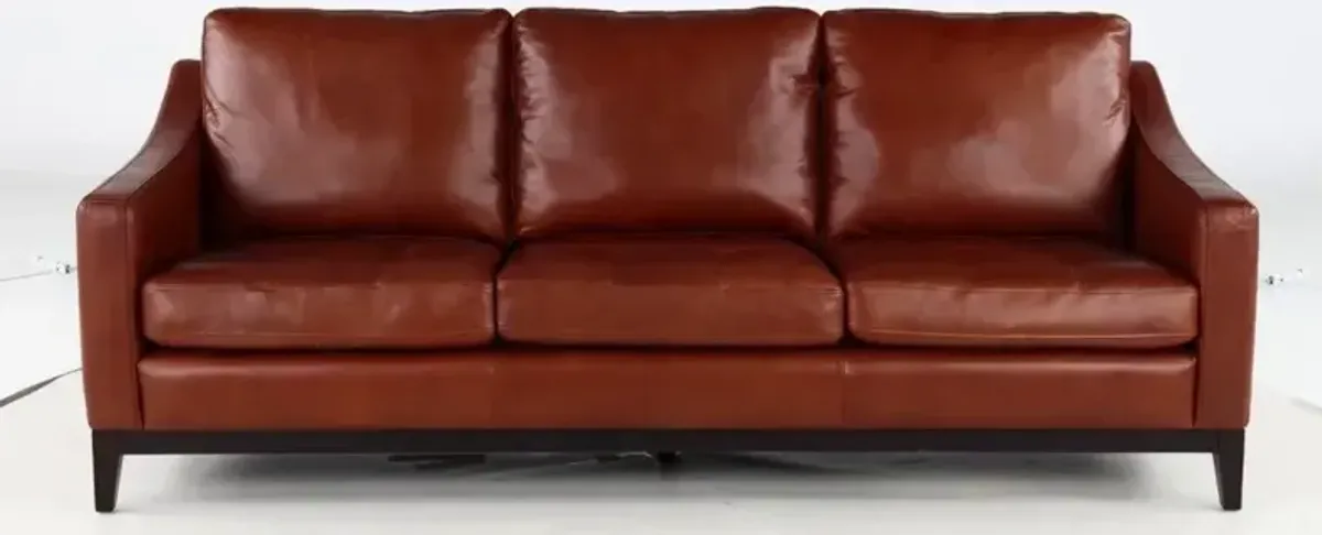 De la Cruz Brown Leather Sofa