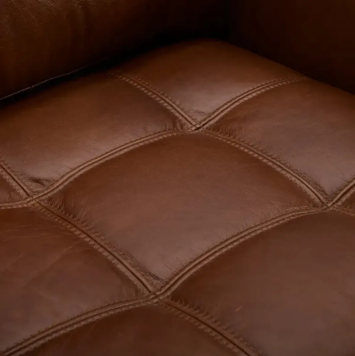 De la Cruz Brown Leather Sofa