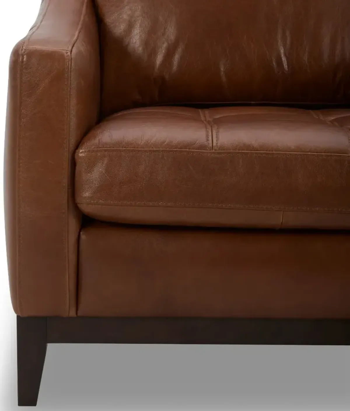 De la Cruz Brown Leather Sofa