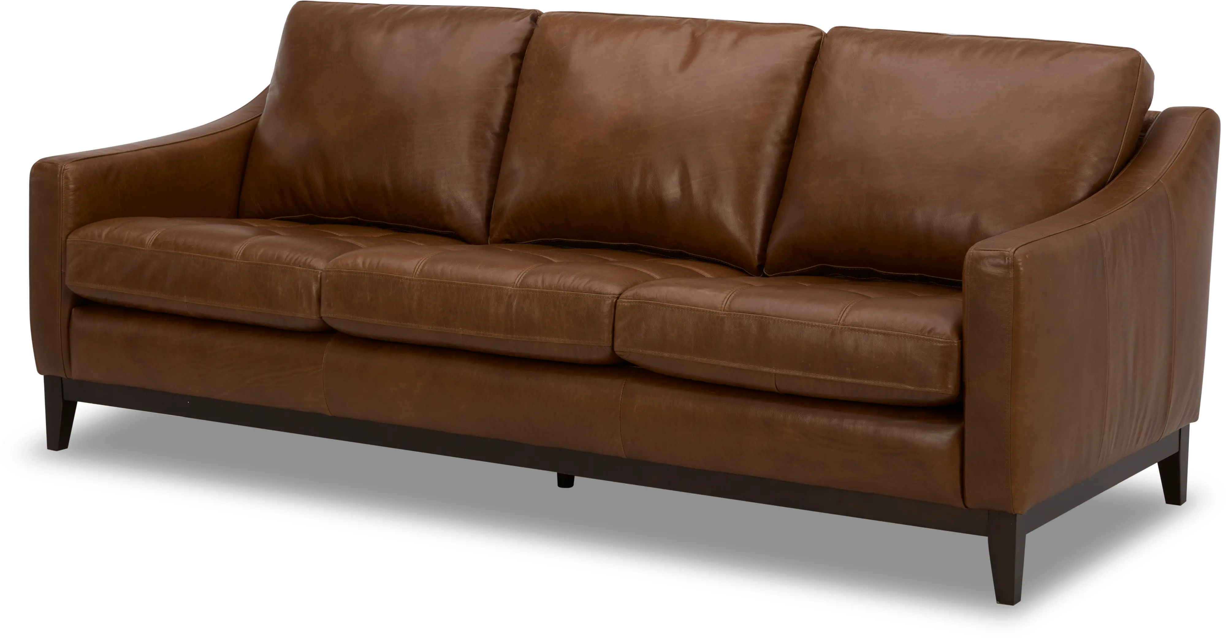 De la Cruz Brown Leather Sofa