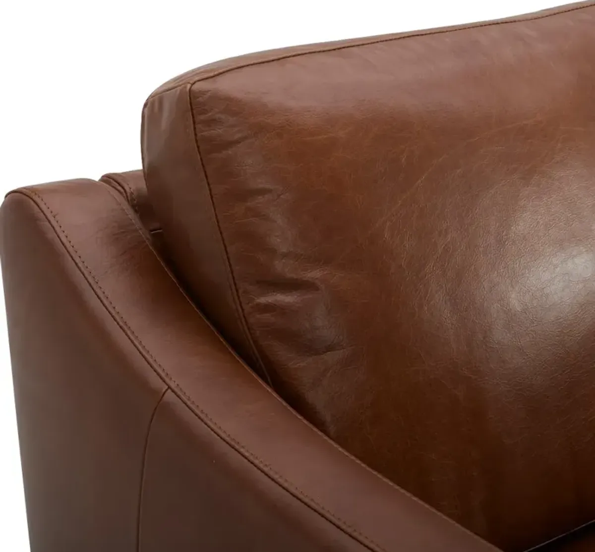 De la Cruz Brown Leather Sofa