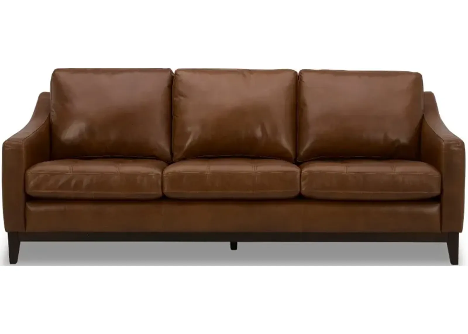 De la Cruz Brown Leather Sofa