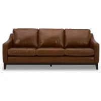 De la Cruz Brown Leather Sofa