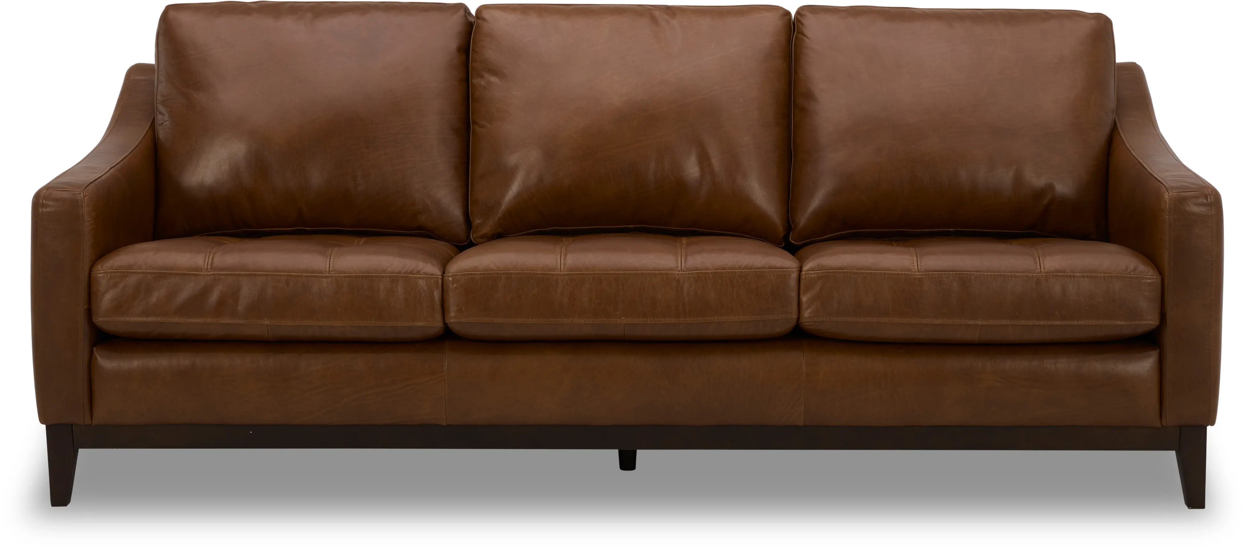 De la Cruz Brown Leather Sofa