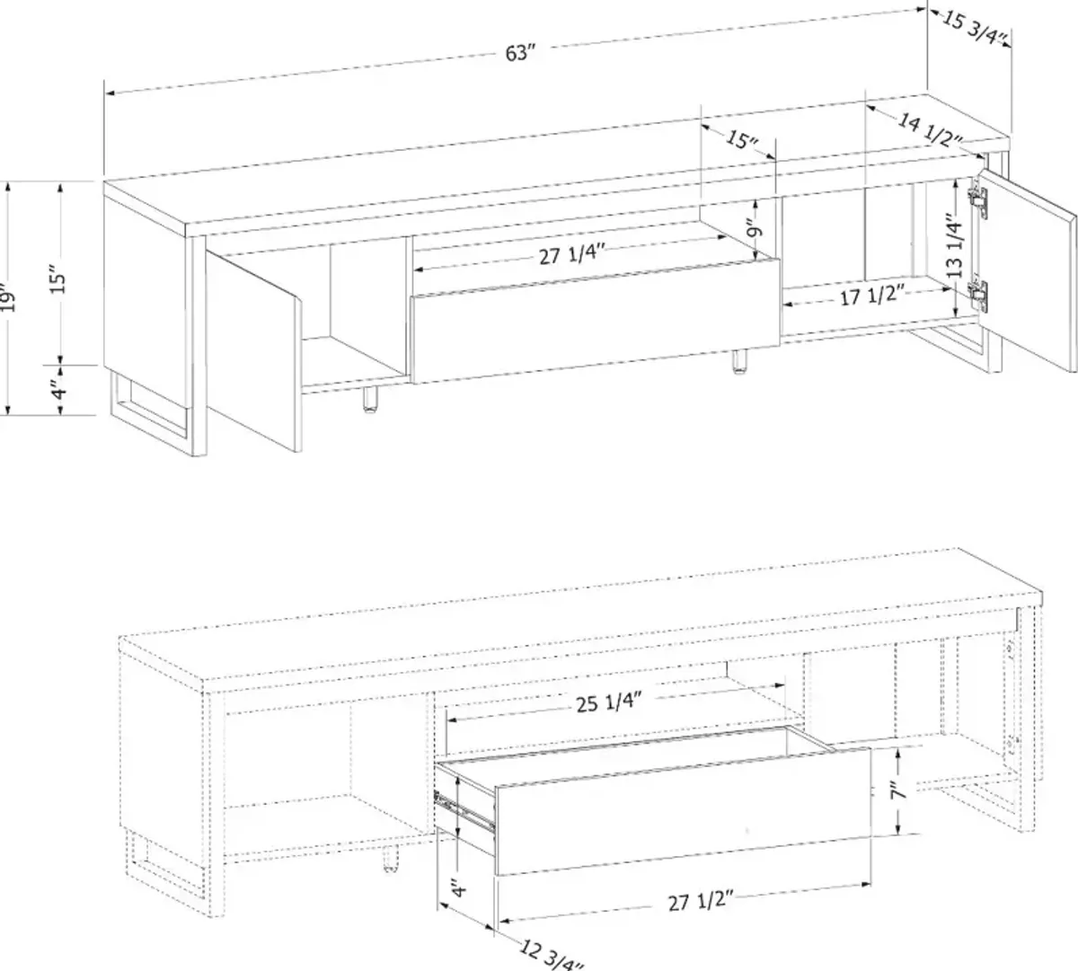 Munich Natural Oak 63" TV Stand