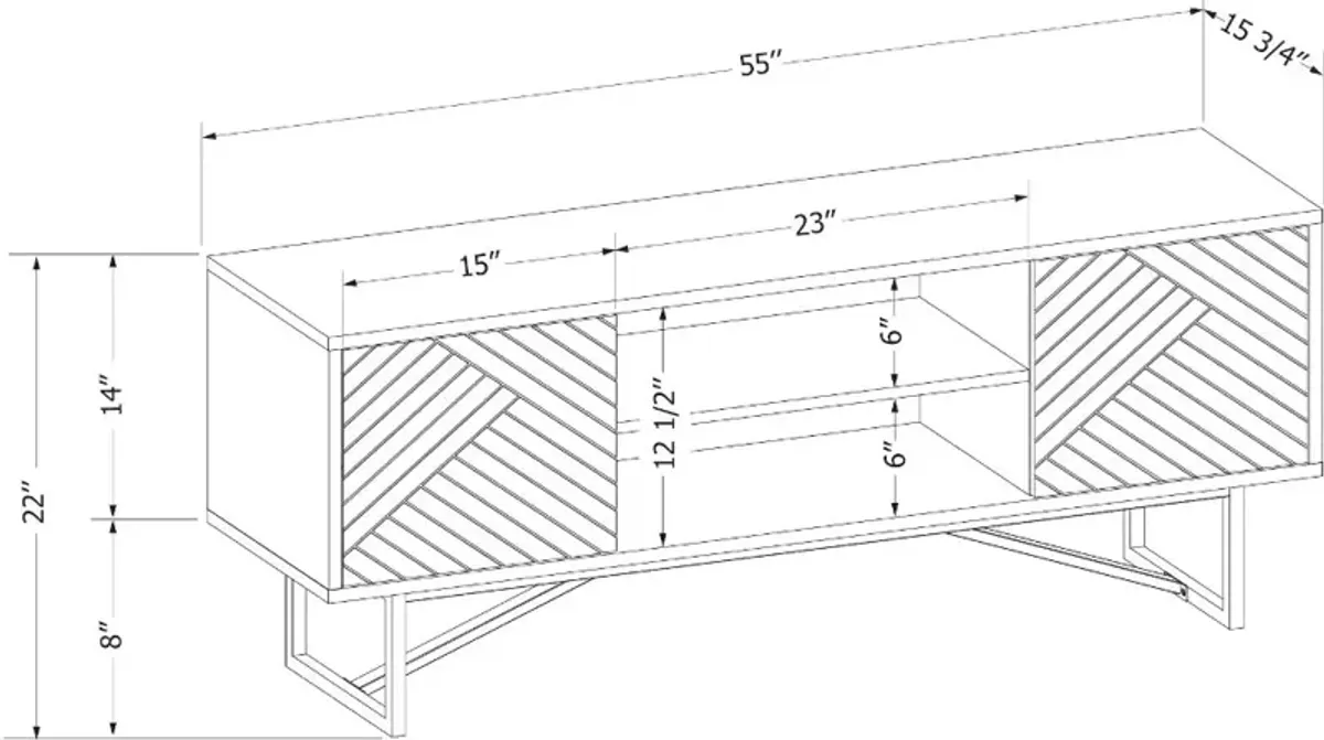 Mezzy Brown 55" TV Stand