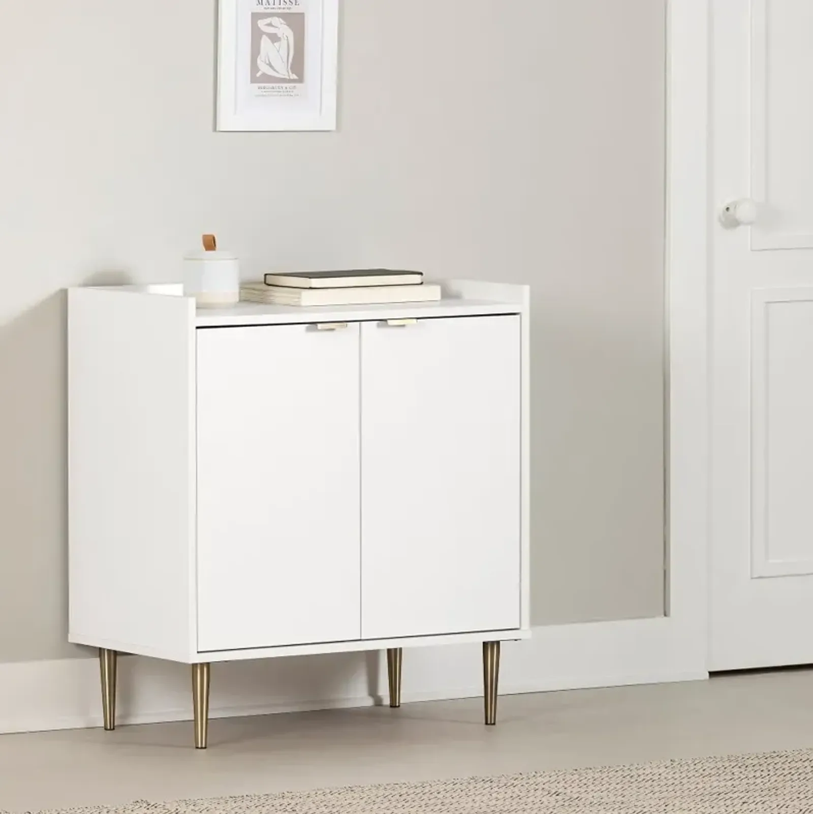 Maliza White Storage Cabinet