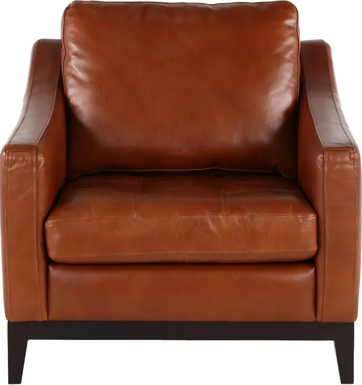 De la Cruz Brown Leather Chair