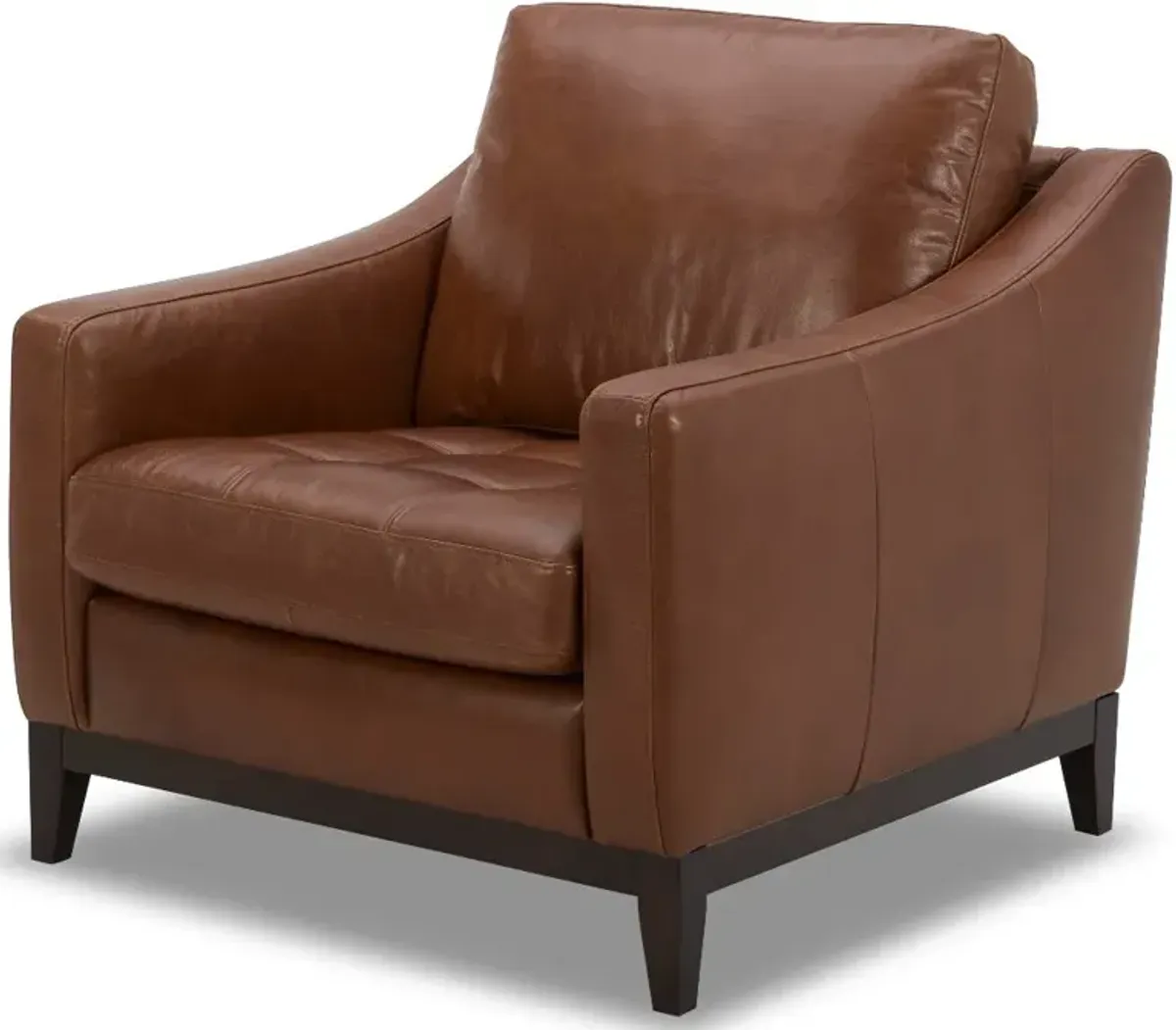 De la Cruz Brown Leather Chair