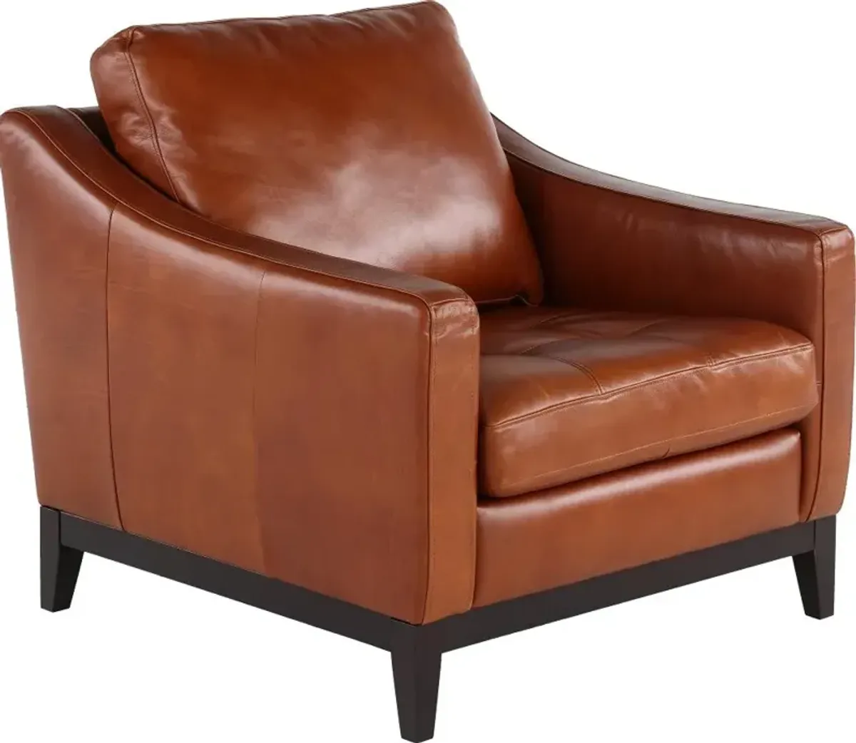 De la Cruz Brown Leather Chair