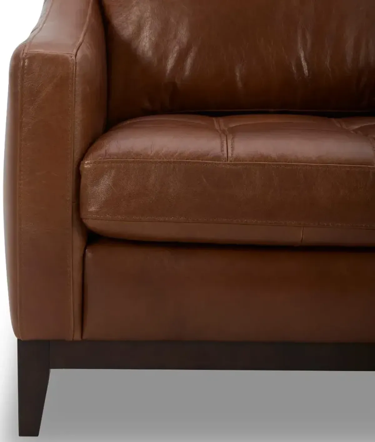 De la Cruz Brown Leather Chair