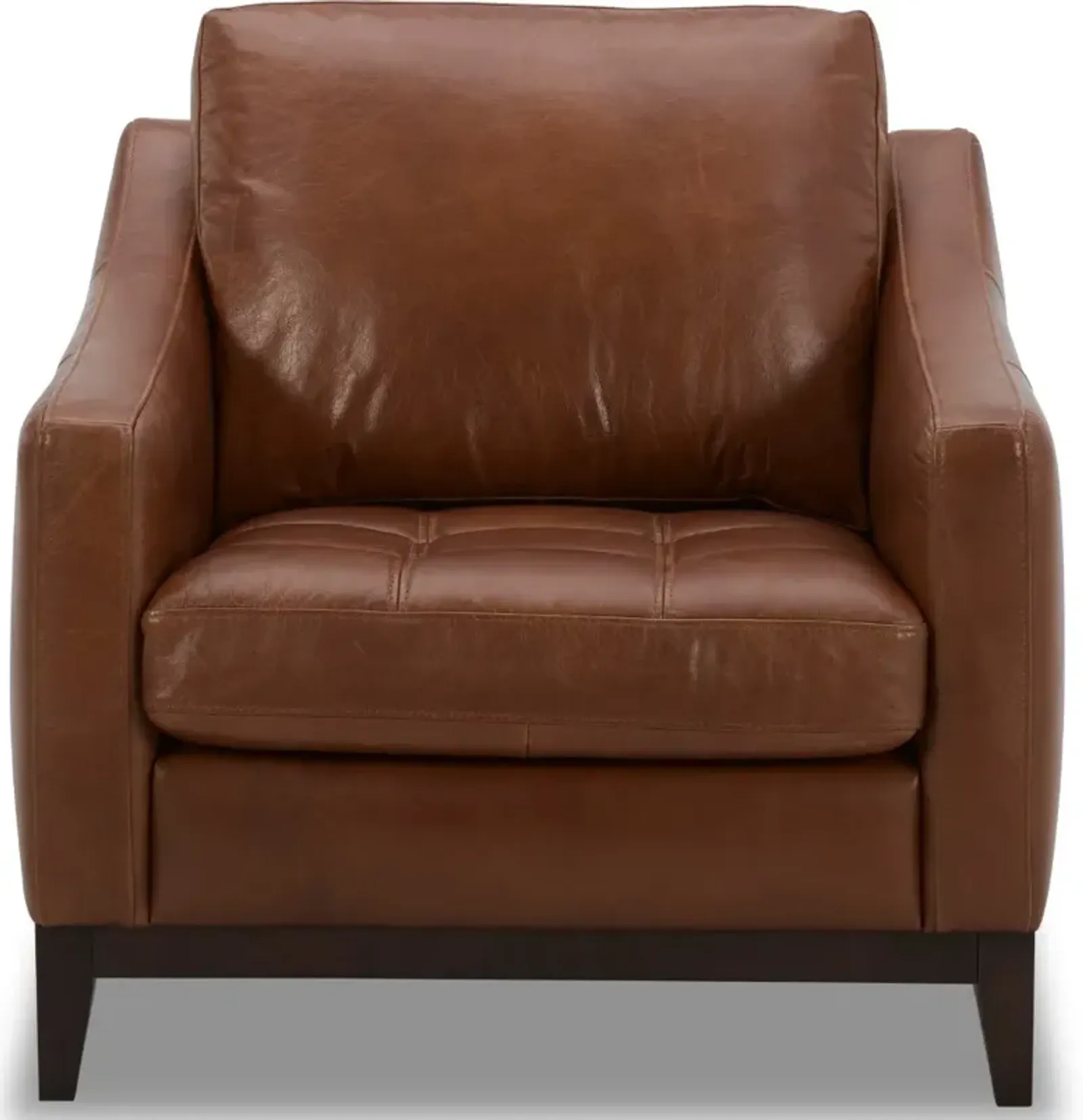 De la Cruz Brown Leather Chair