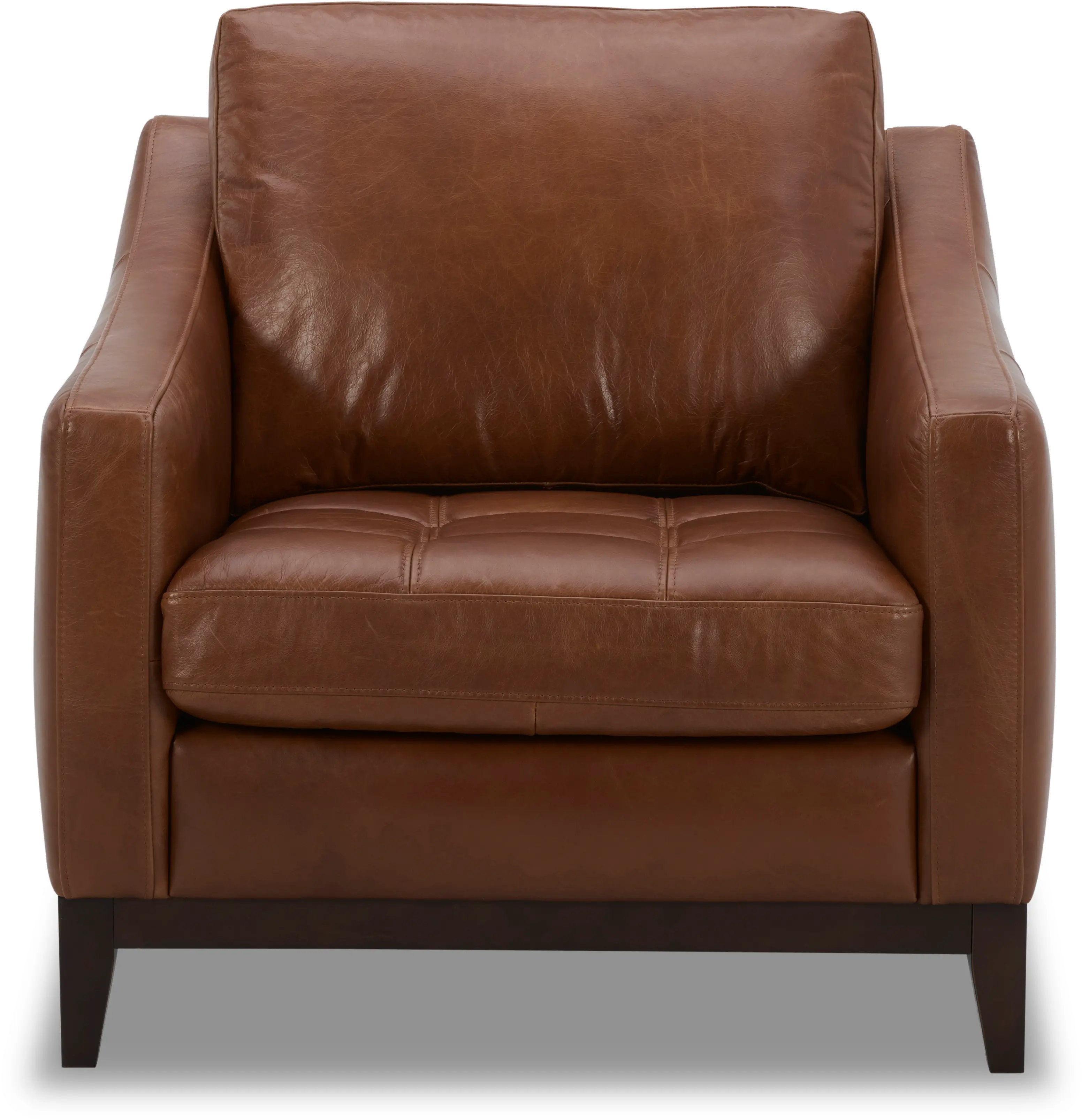 De la Cruz Brown Leather Chair