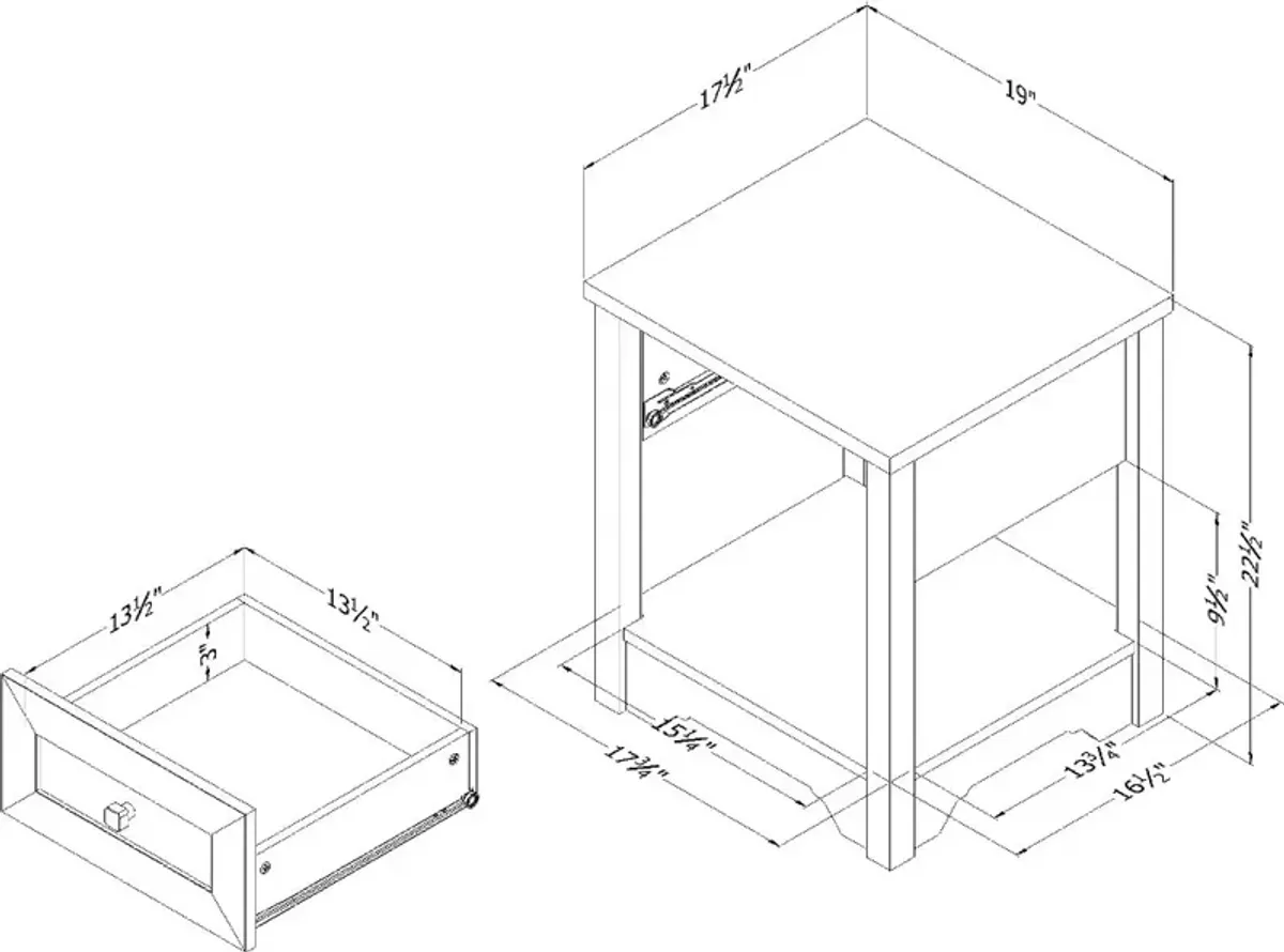 Hazen White Pine Nightstand