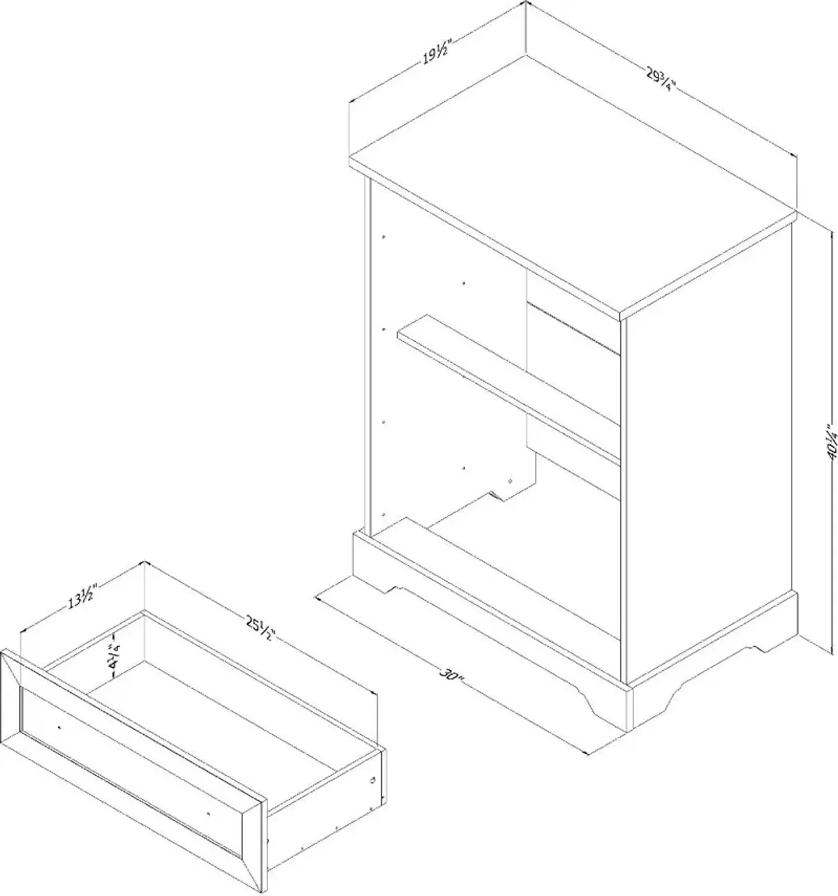 Hazen White Pine Chest of Drawers