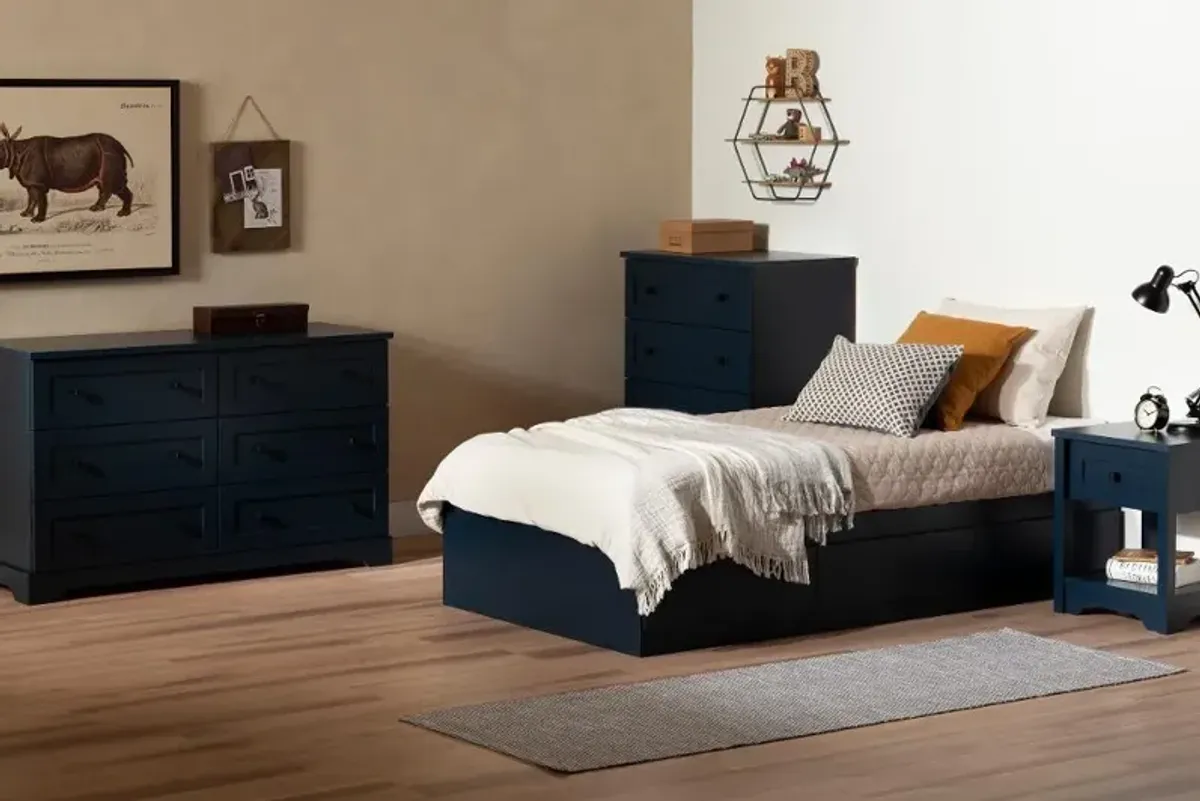 Hazen Navy Blue Nightstand