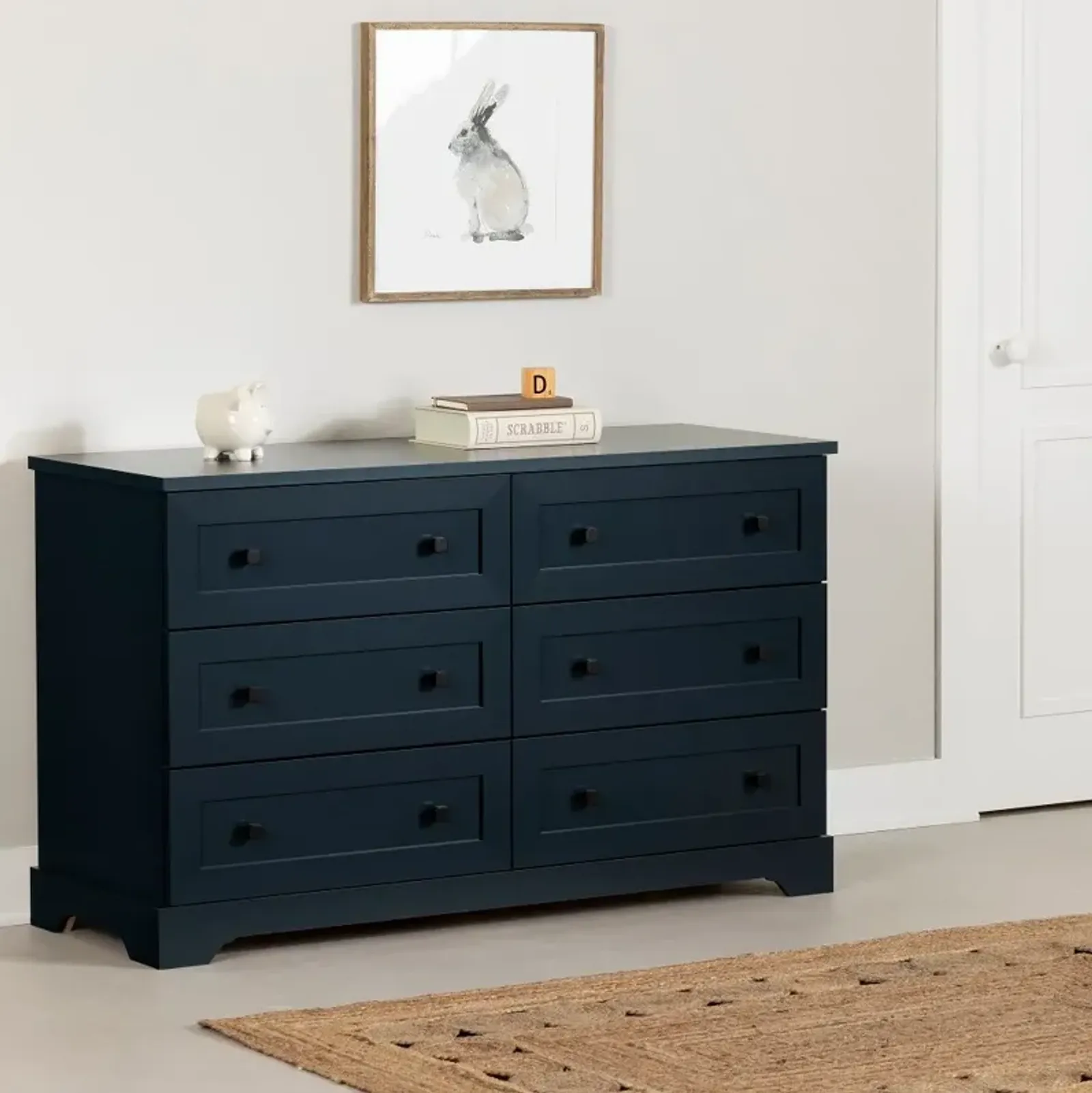 Hazen Navy Blue Dresser