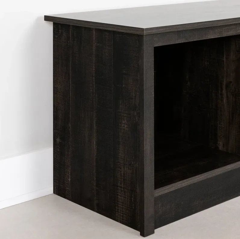 Toza Rubbed Black Storage Bench