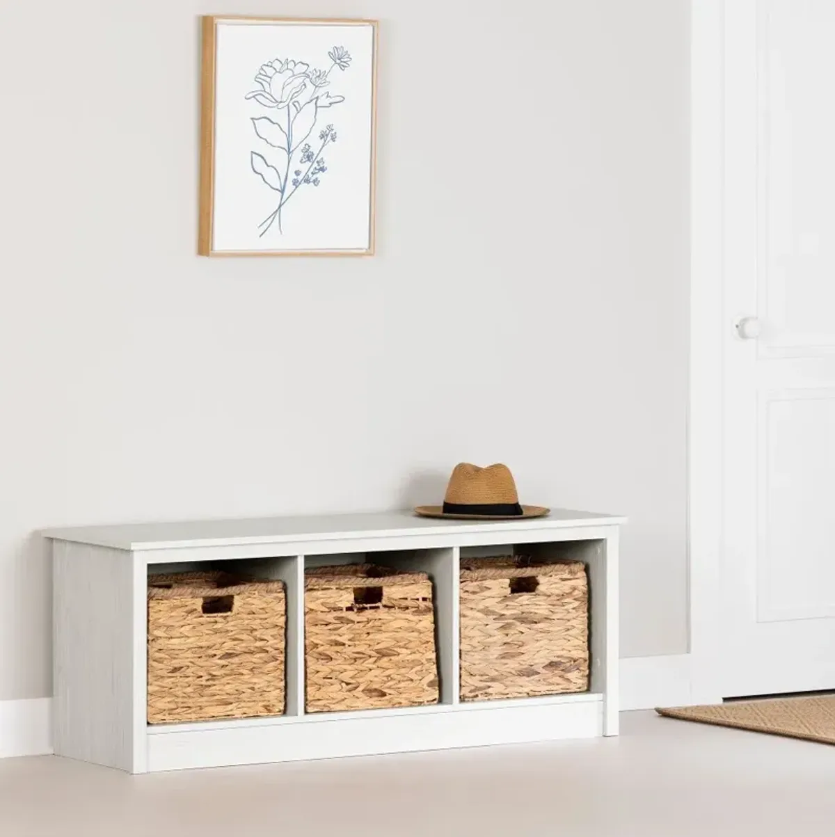 Toza White Pine Storage Bench