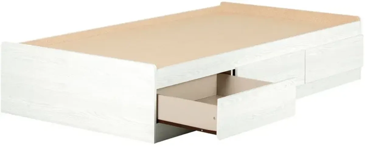Hazen White Pine Twin Storage Bed