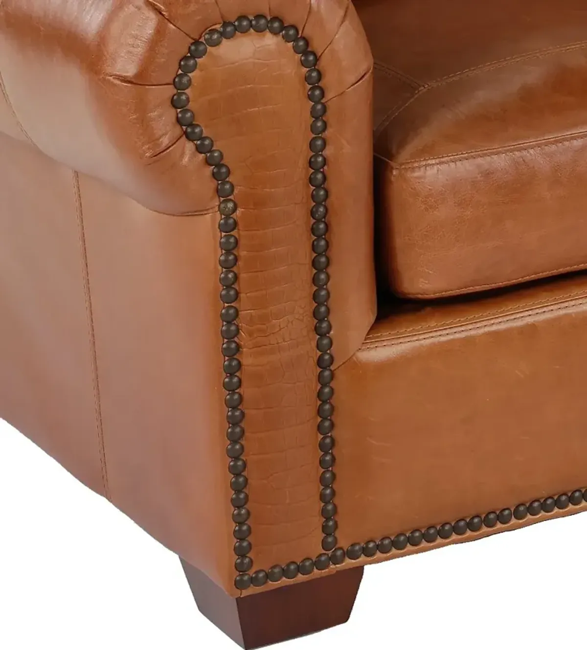 Tahoe Saddle Brown Leather Sofa