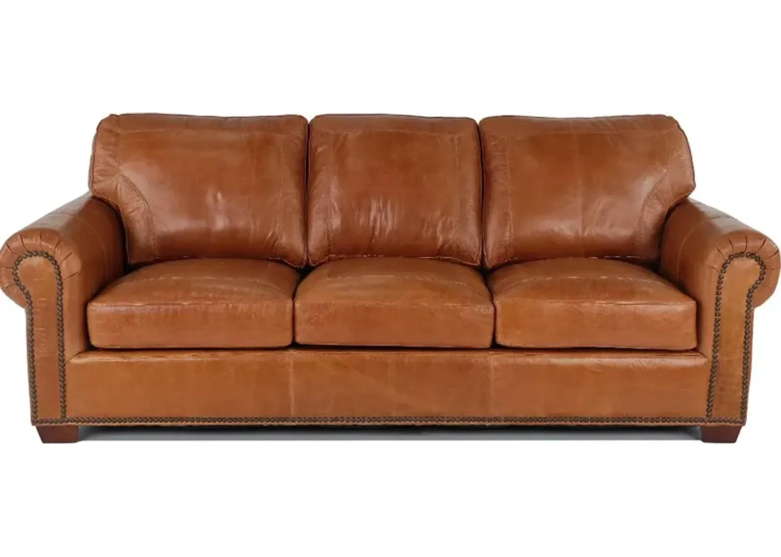 Tahoe Saddle Brown Leather Sofa