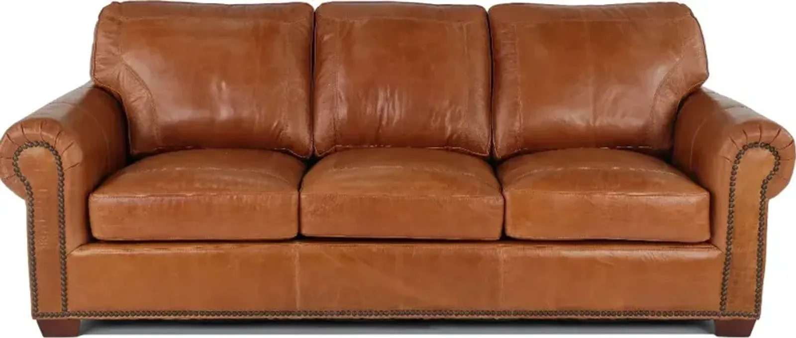 Tahoe Saddle Brown Leather Sofa