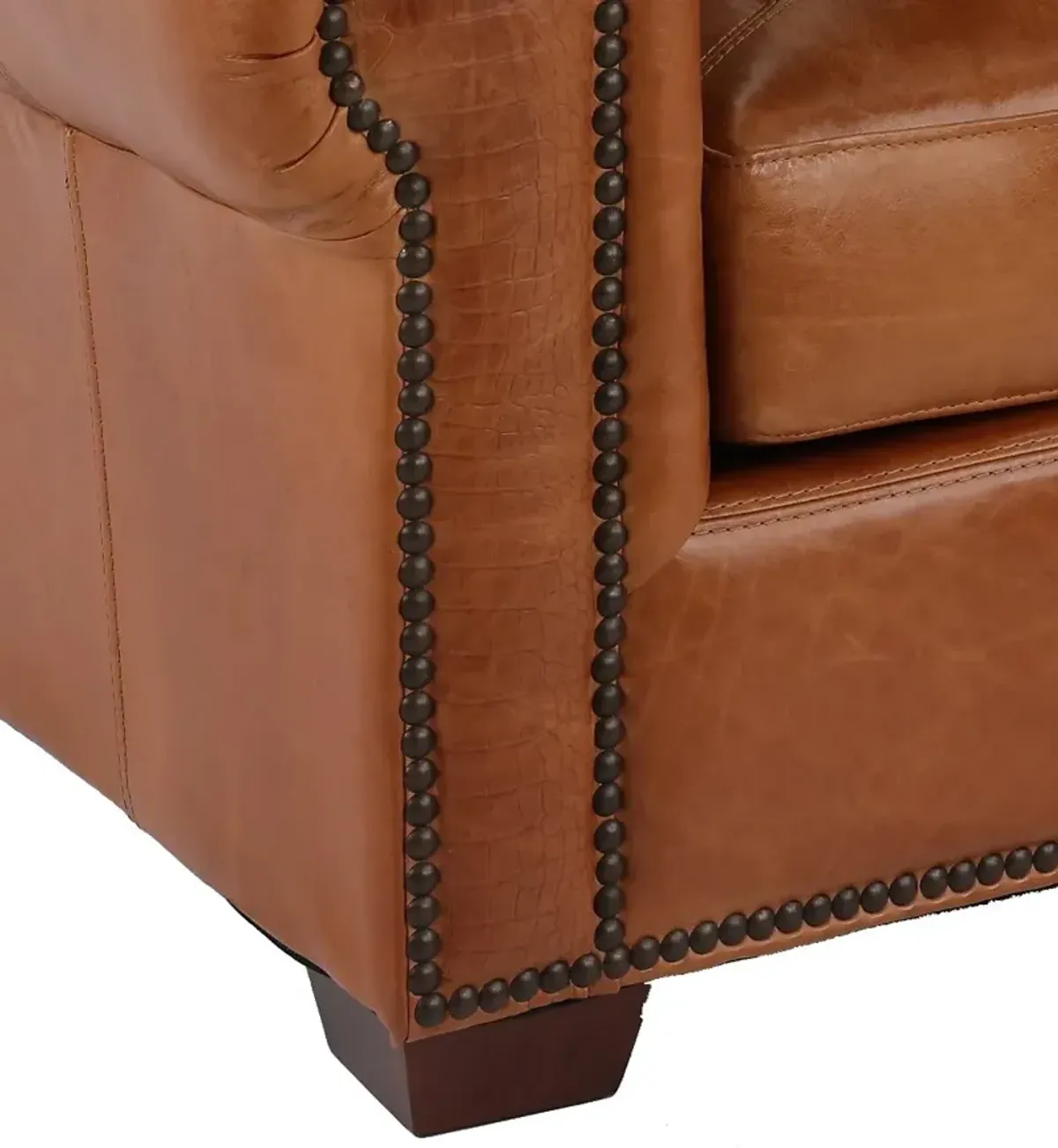 Tahoe Saddle Brown Leather Loveseat