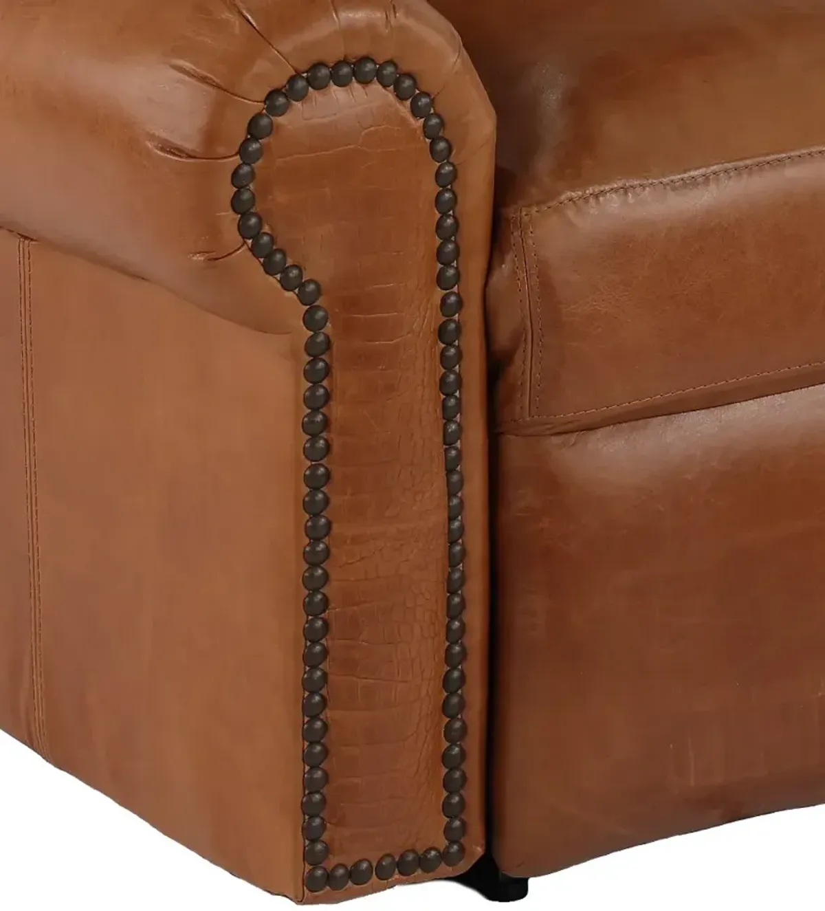 Tahoe Saddle Brown Leather Power Recliner