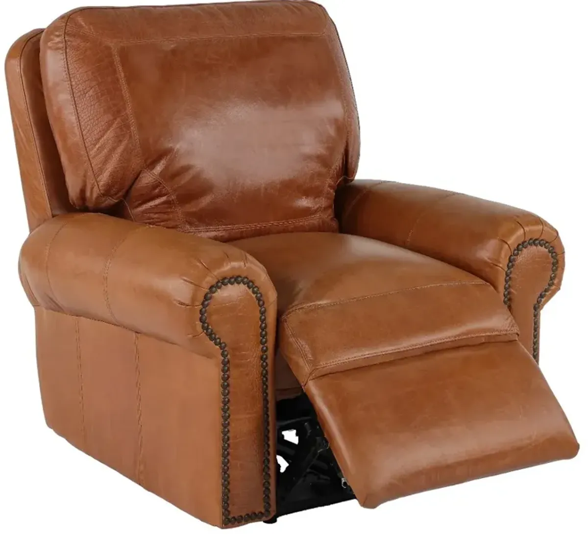 Tahoe Saddle Brown Leather Power Recliner