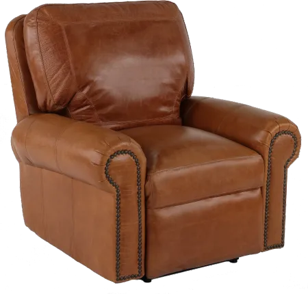 Tahoe Saddle Brown Leather Power Recliner