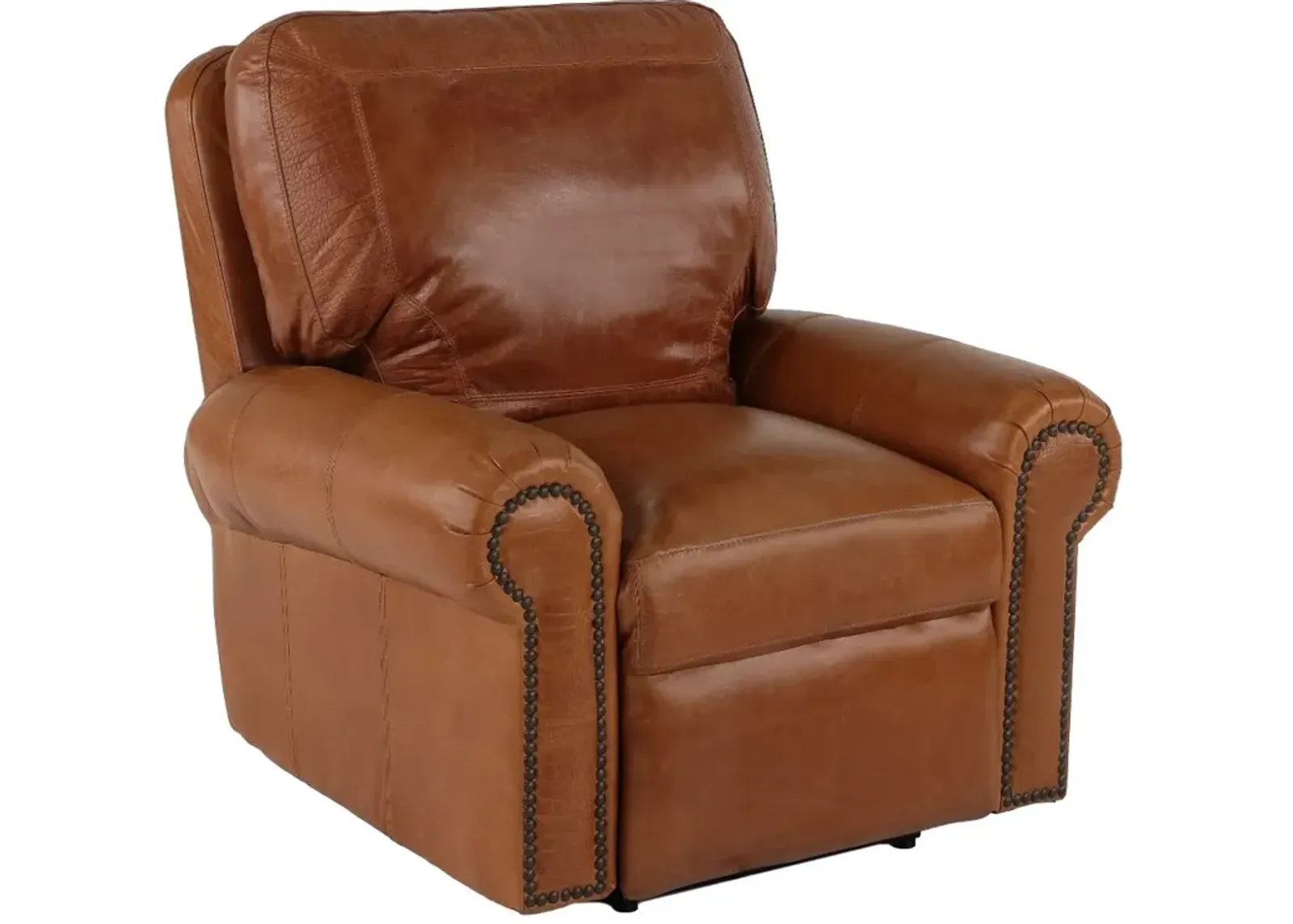 Tahoe Saddle Brown Leather Power Recliner