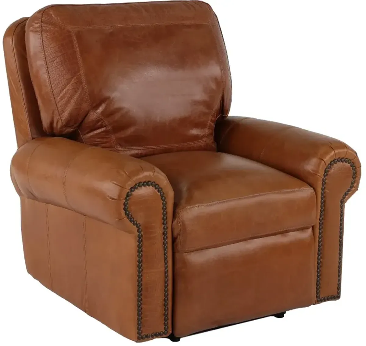 Tahoe Saddle Brown Leather Power Recliner