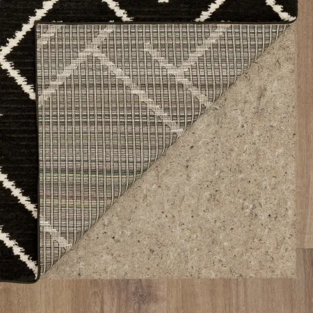 Traverse 8 x 10 Intersection Black Area Rug
