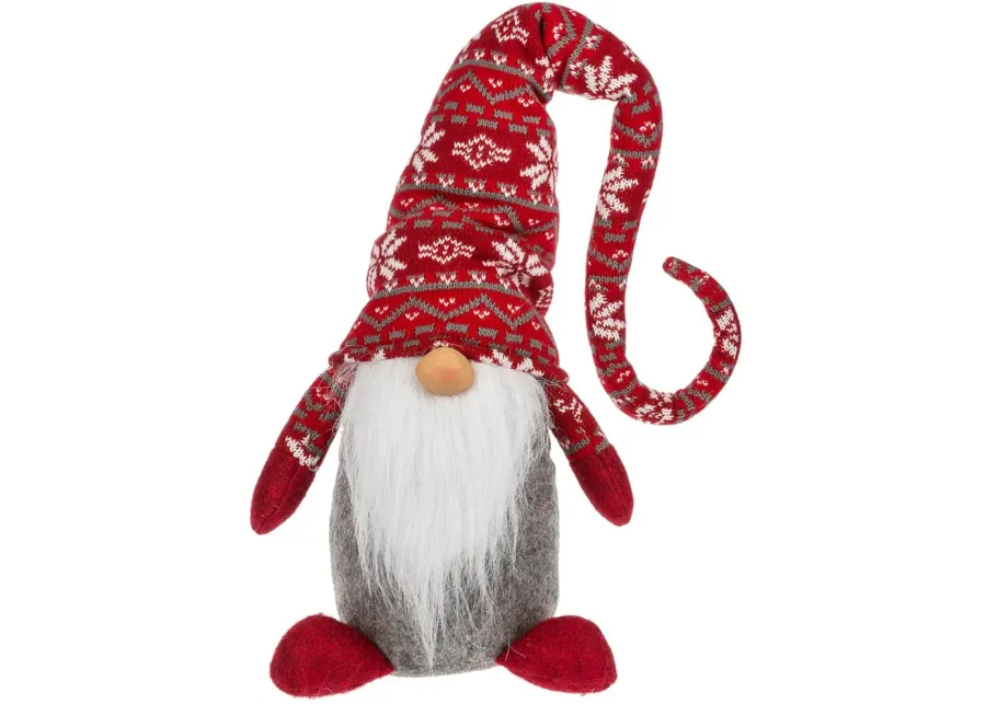 Festive Red Hat Gnome Figurine