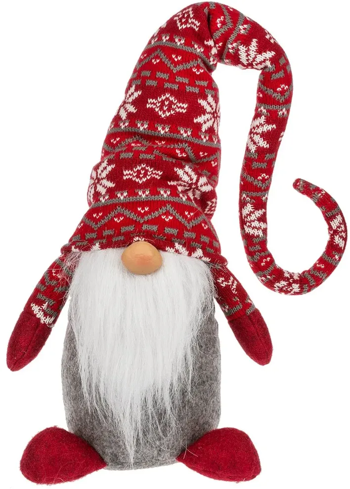 Festive Red Hat Gnome Figurine