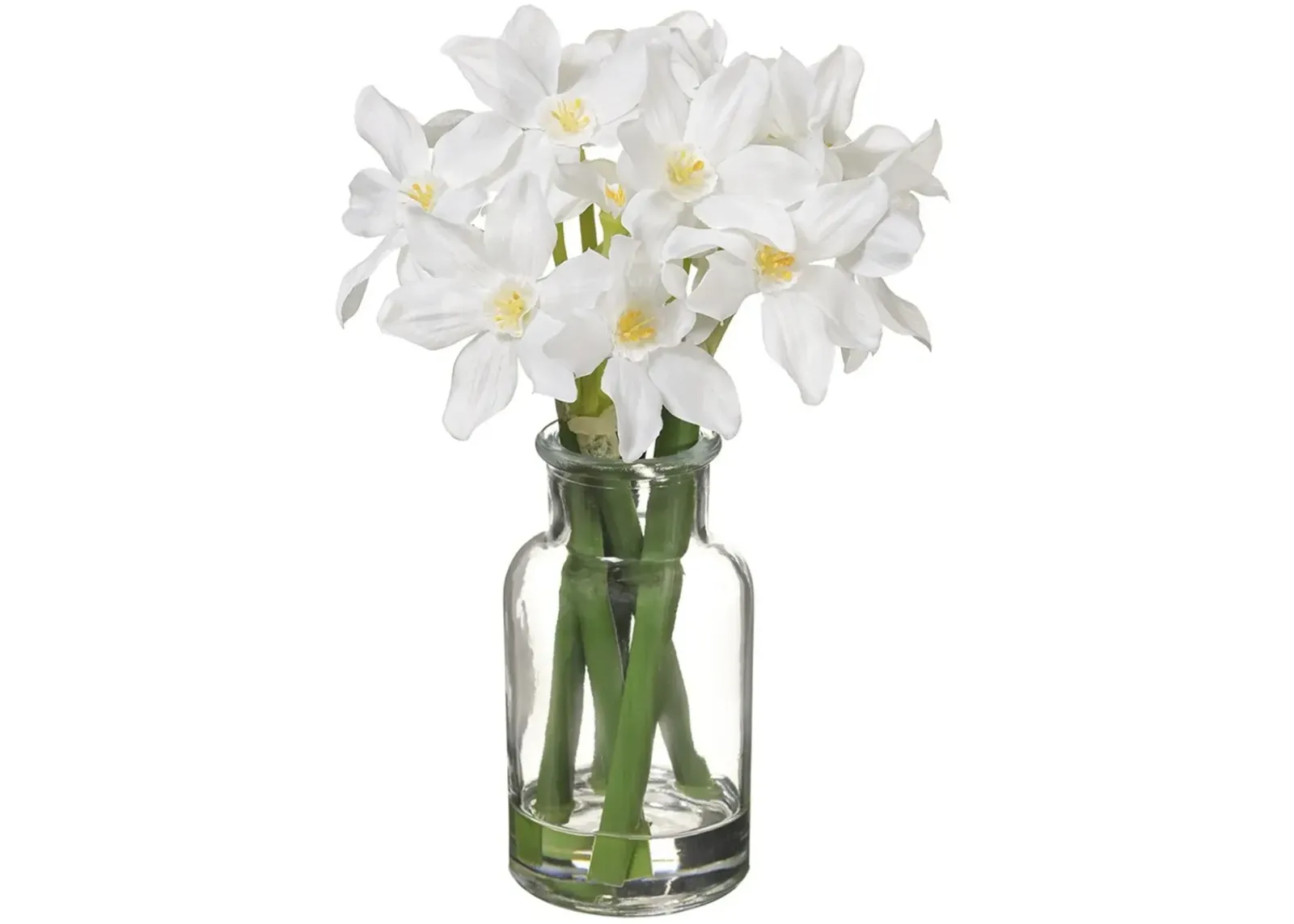 9 Inch Faux White Narcissus Arrangement