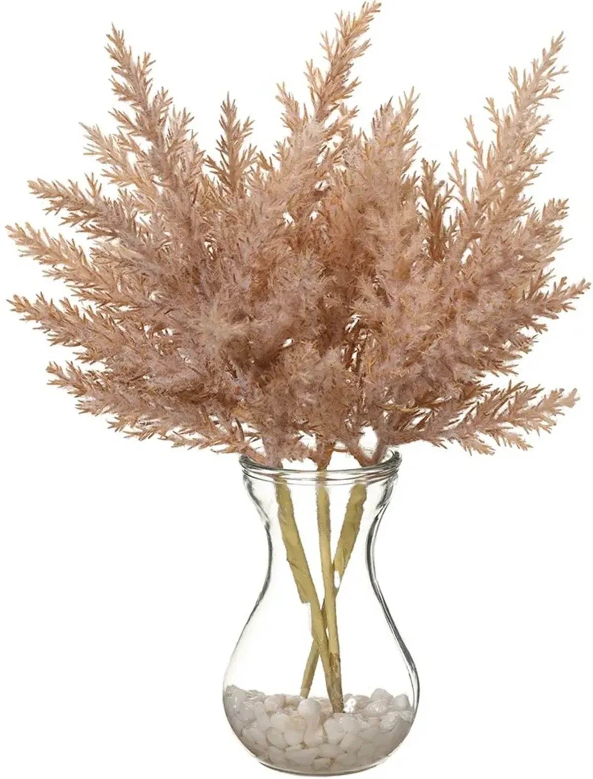 11" Light Brown Pampas Grass in Vase