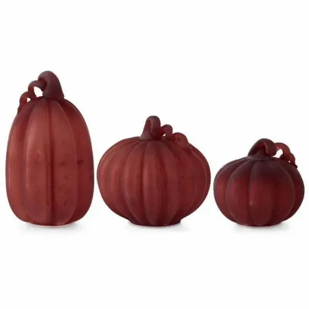 7 Inch Red Glass LED Pumpkin