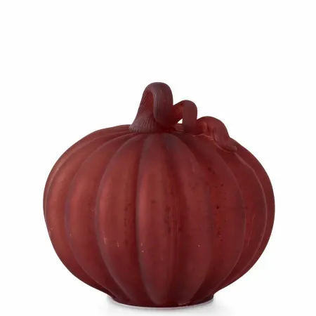 7 Inch Red Glass LED Pumpkin
