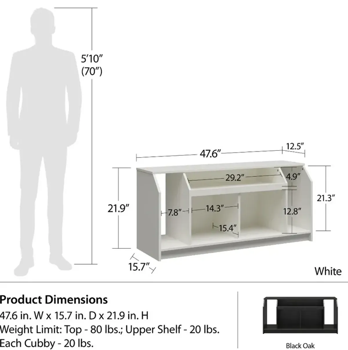 The Loft 47" White TV Stand