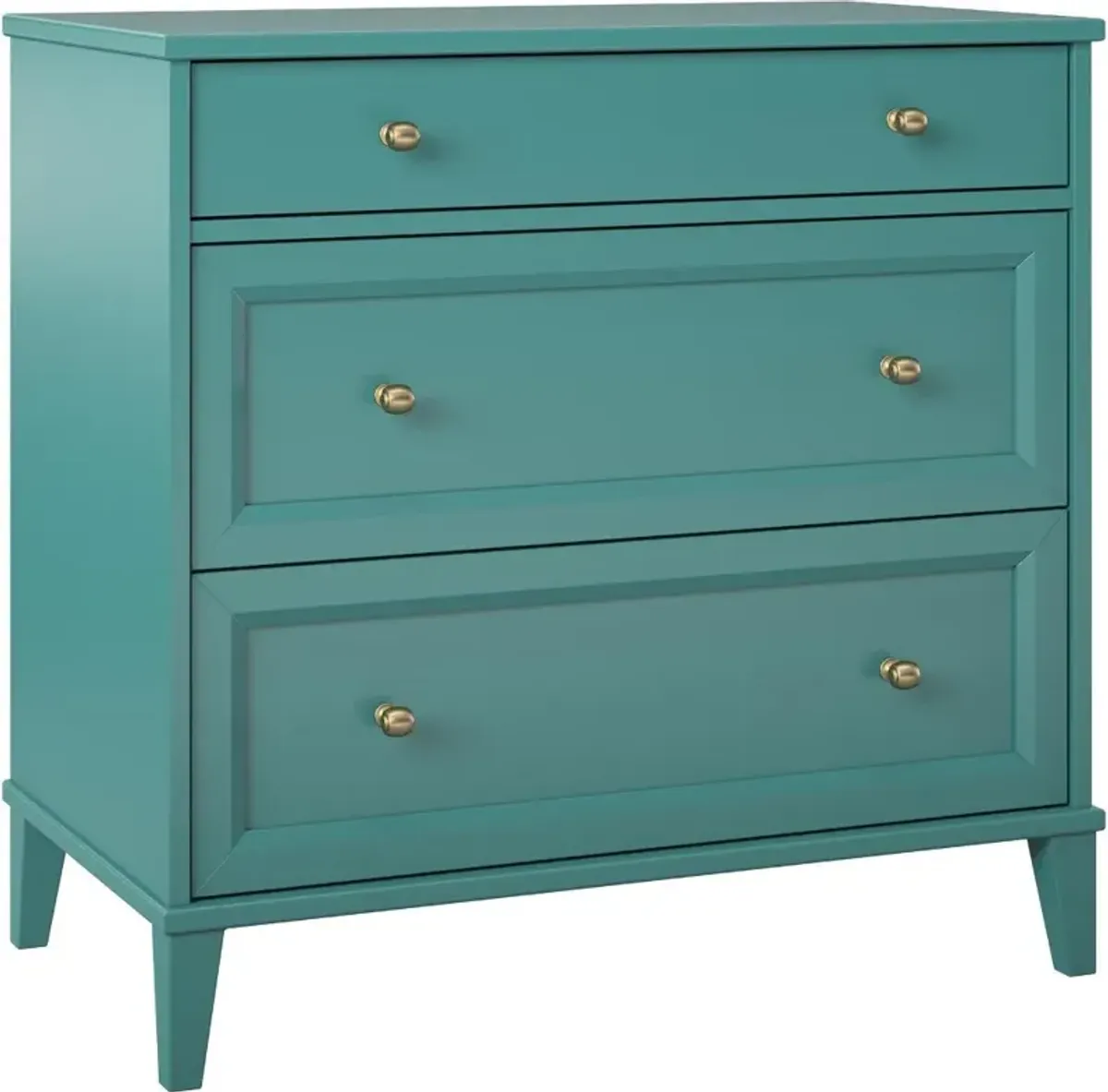 Monticello Emerald Green 2 Drawer Cabinet w/ Pull-out Desk