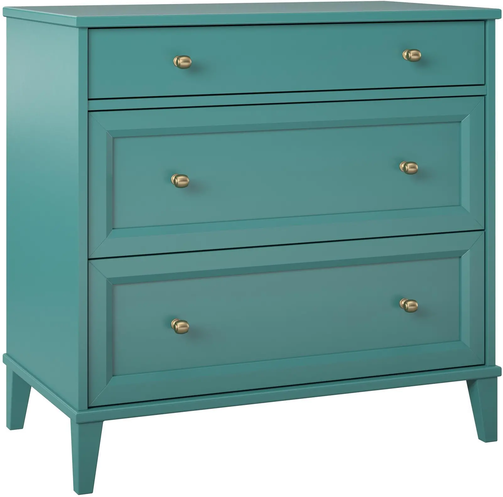 Monticello Emerald Green 2 Drawer Cabinet w/ Pull-out Desk